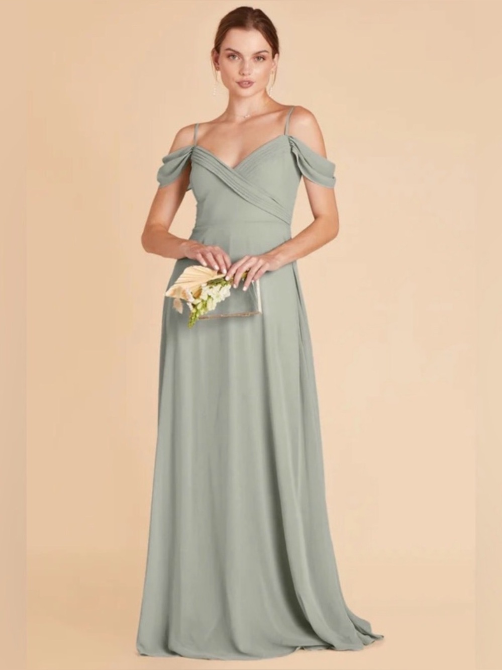 Birdy Grey SPENCE CONVERTIBLE DRESS CHIFFON SAGE Medium NEW NWT BRIDESMAID